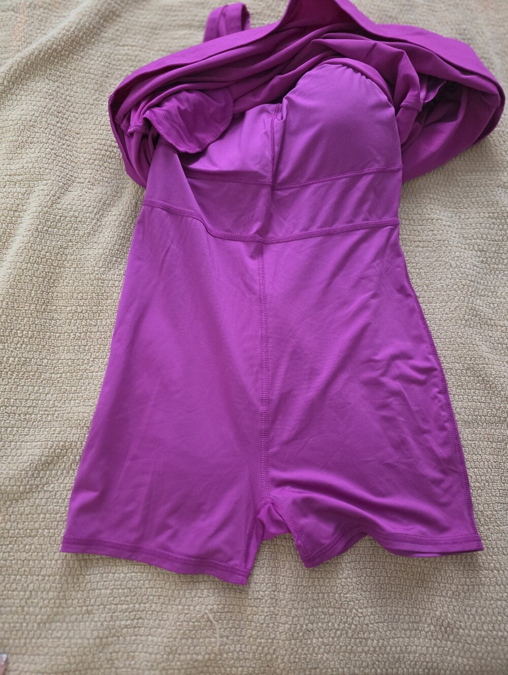 Girl's One-Shoulder Pink Tank Dress - Picture 5 of 6